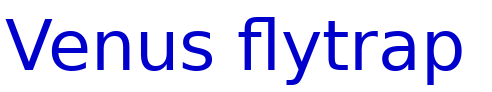 Venus flytrap & the bug font